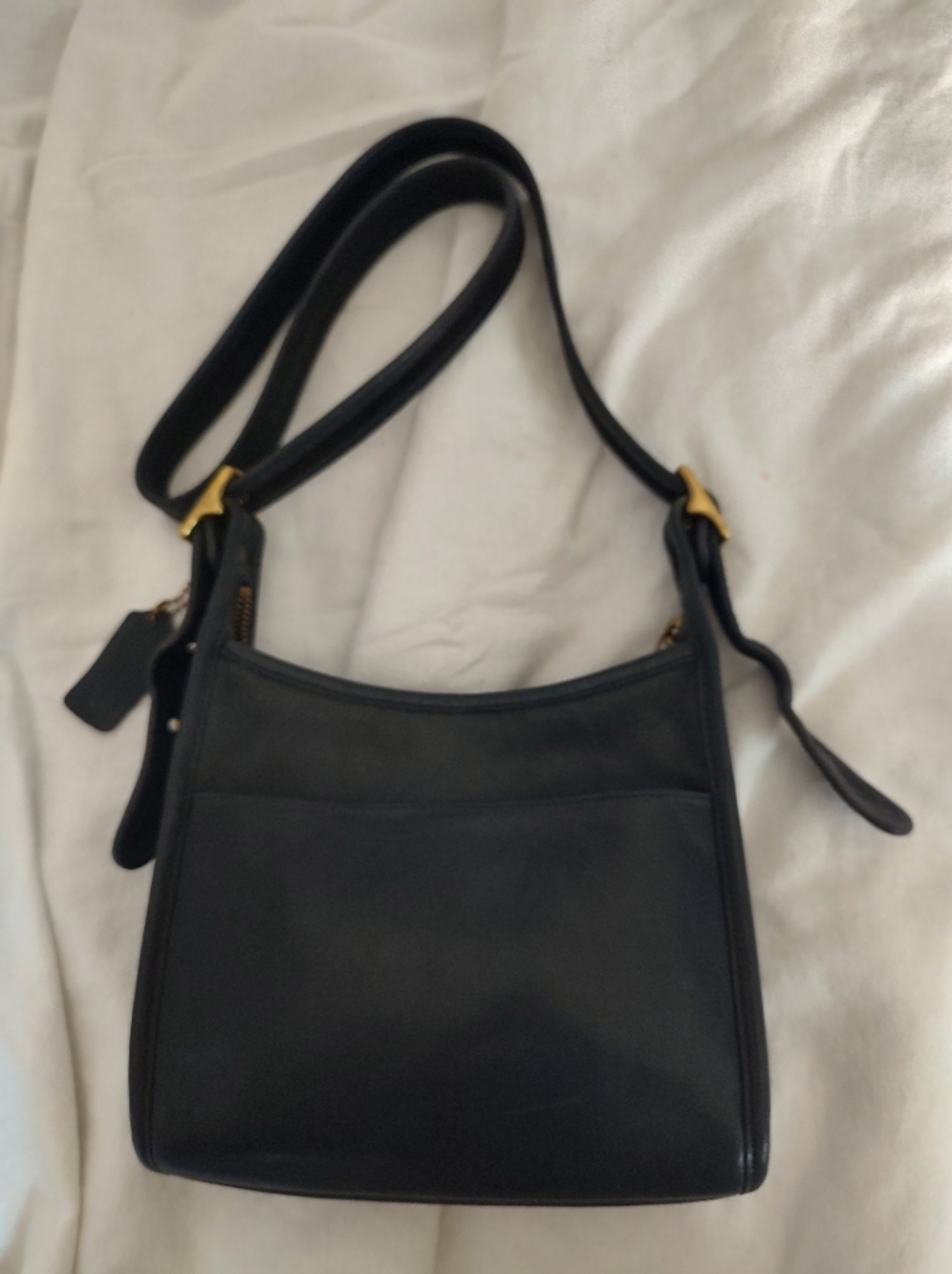 Vintage Coach Black Leather Shoulder Bag Gold Hardware 9997 Y2K Legacy Janice